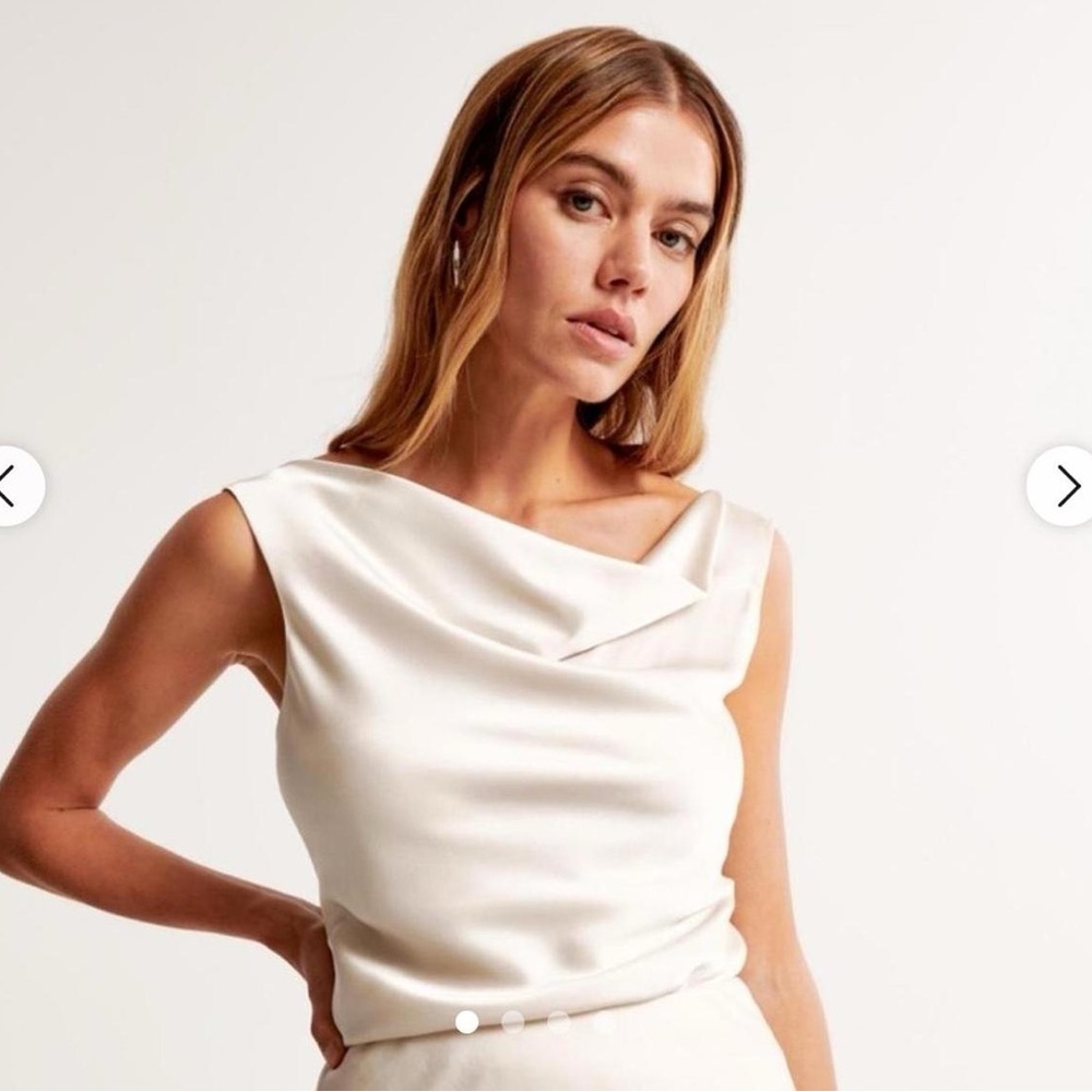 Abercrombie satin cowl neck tank